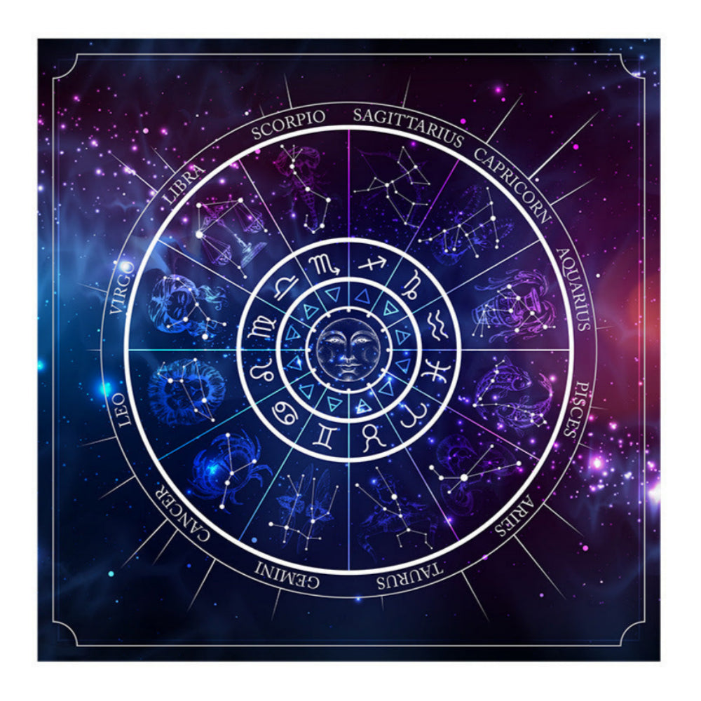 Tarot Table Cloth Moon Sun Lucky Tree Flannel Tablecloth-4