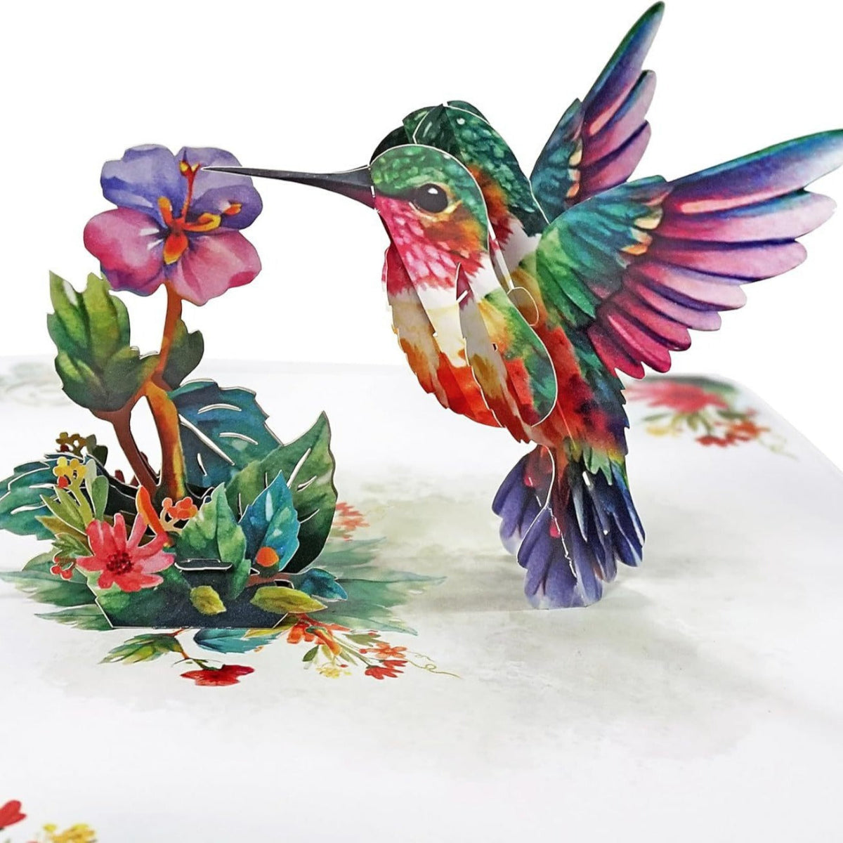 Creative 3D Card Folding Pansy Stereoscopic Greeting Cards