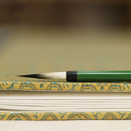 Slender Gold Writing Brush  – Detail Brush for Chinese Calligraphy & Drawing