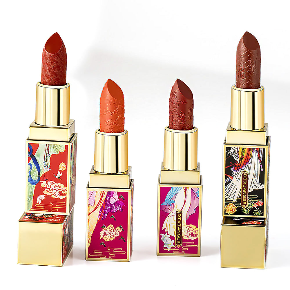 Seven Fairies Carved Lipstick Set with 7 Shades in Elegant Gift Box-4