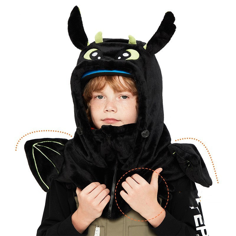 Skiing Helmet Hat Set Cartoon Ski Mask Helmet Decoration