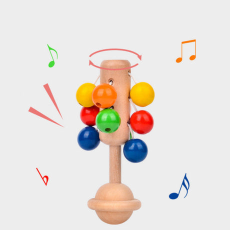 Holzrasseln Regenbogen-Handglocke Orff-Musikinstrumente