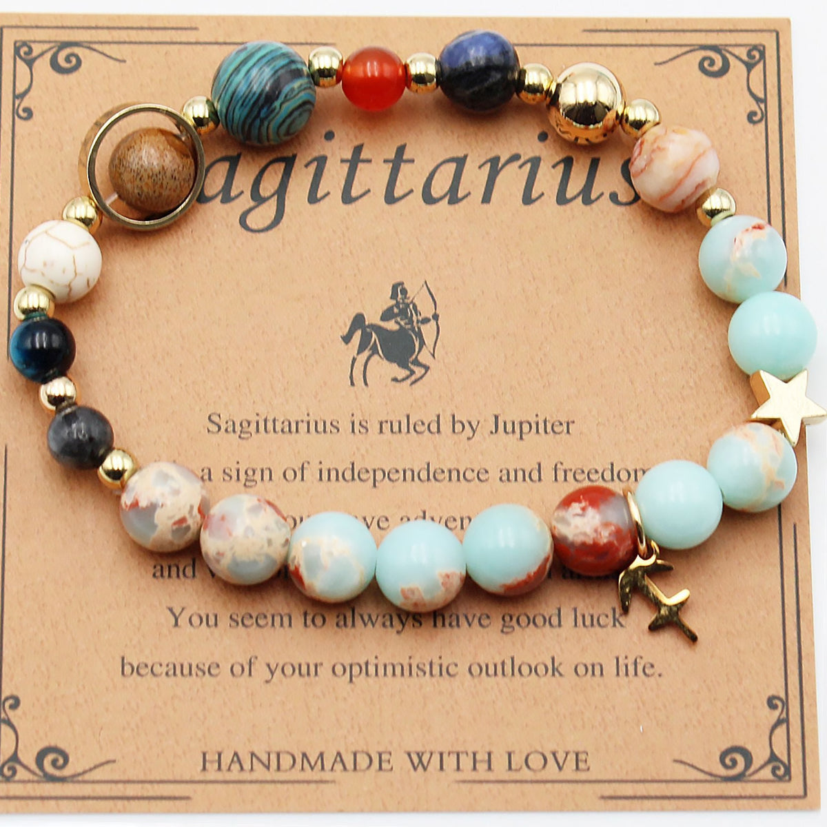 Zodiac Bracelet with Natural Agate & Shoushan Stone 12 Constellations-8