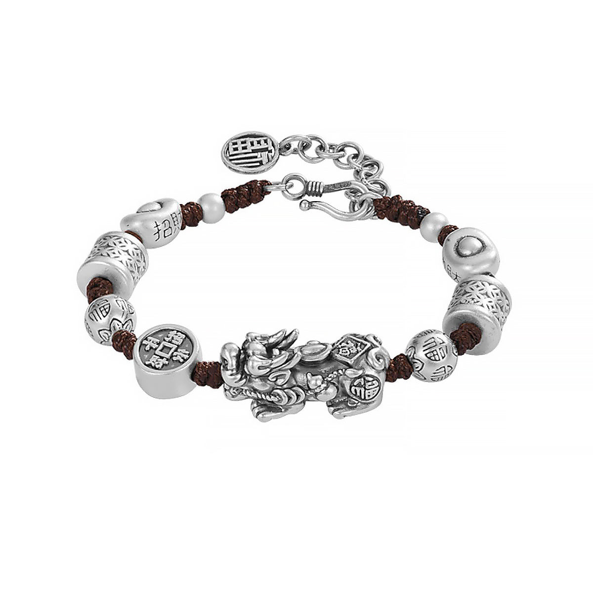 Sterling Silver Pi Xiu Bracelet Handcrafted for Wealth and Luck-5