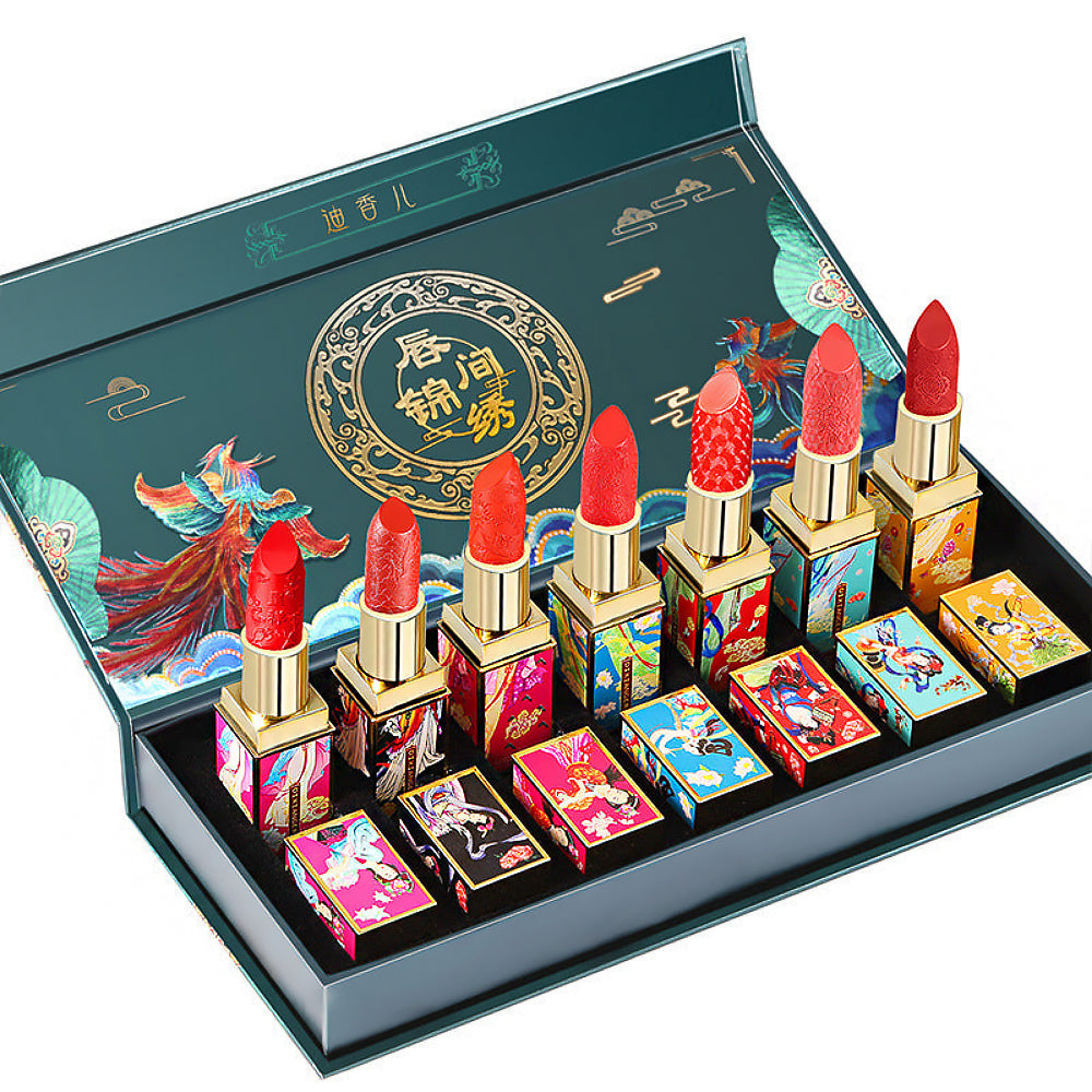 Seven Fairies Carved Lipstick Set with 7 Shades in Elegant Gift Box-5