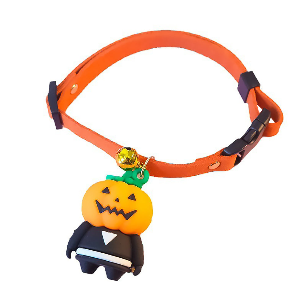 Halloween Pet Collar Decoration Pumpkin & Glow Skull Design-4