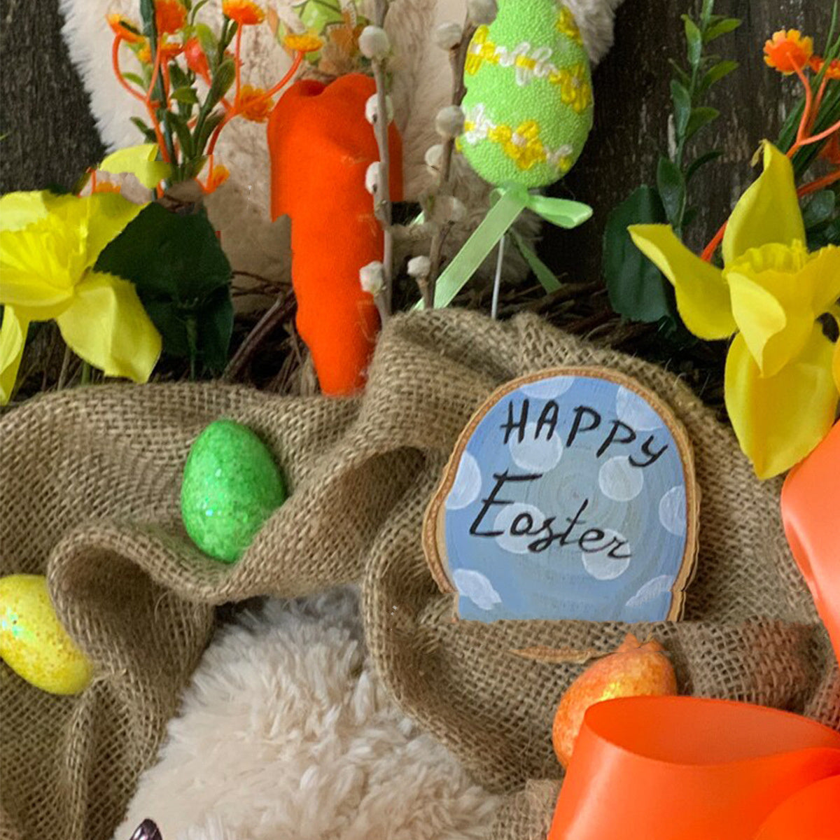 Easter Decoration Rabbit Garland Radish Egg Door Hanging