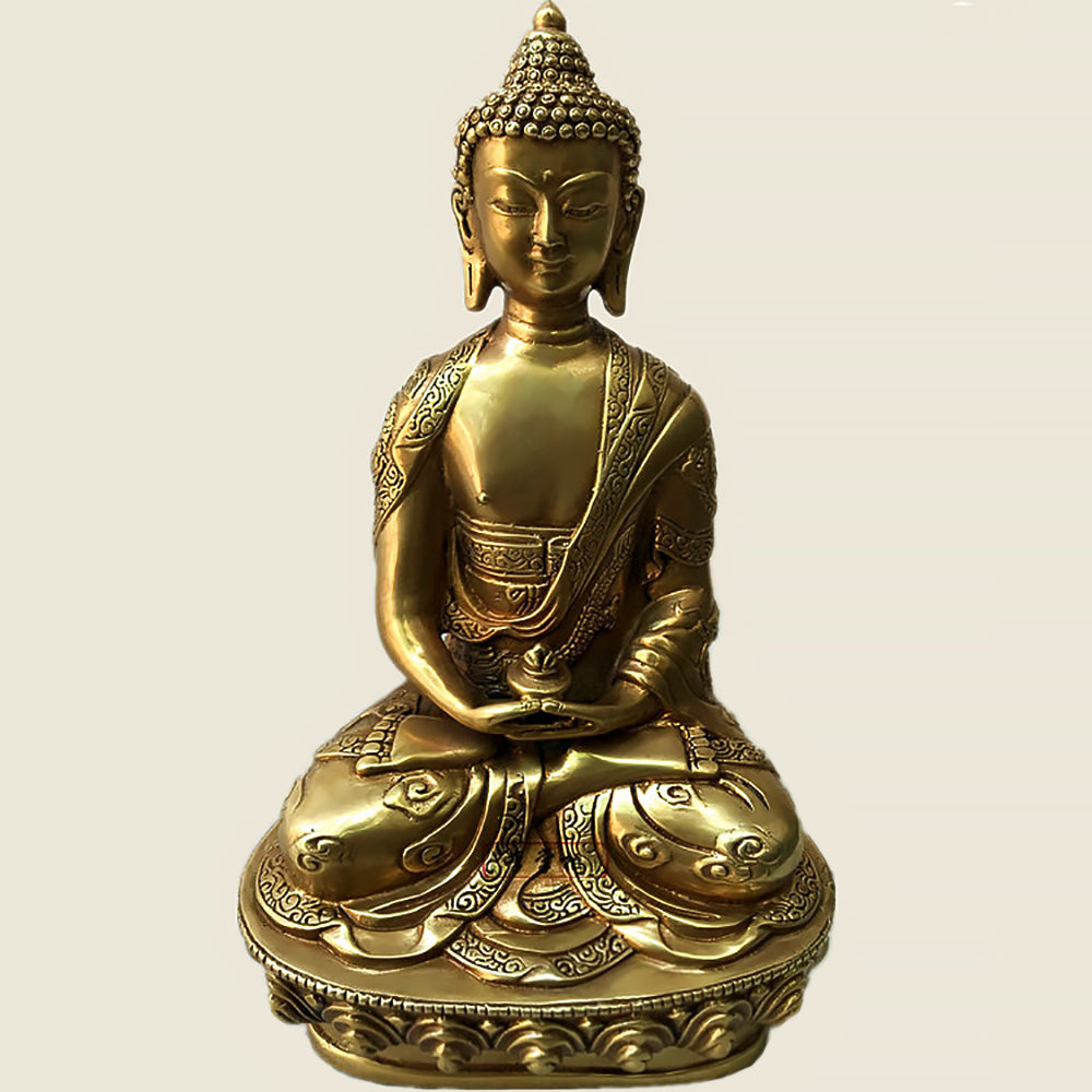 Reines Kupfer Amitabha Buddha Statue -Ornamente