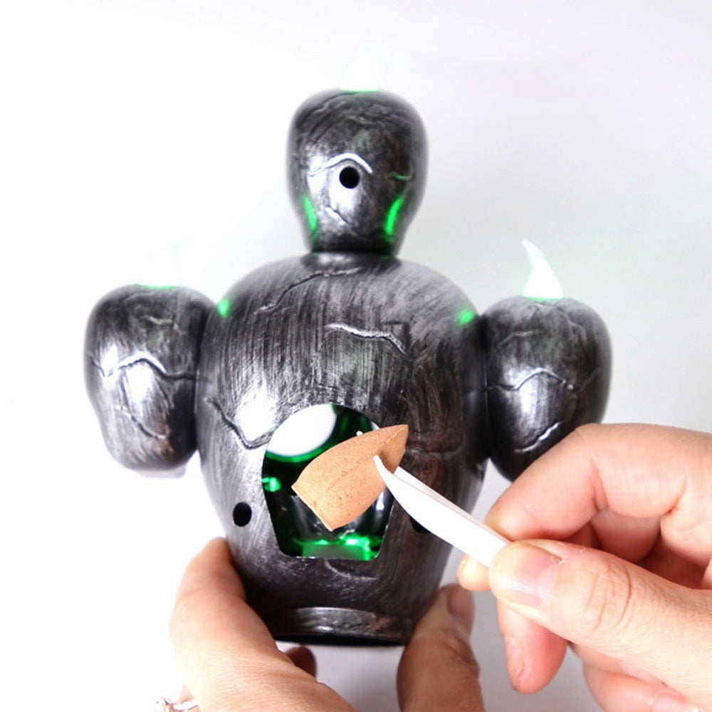 Halloween Skull Candle Light Ornaments with LED Glow-4