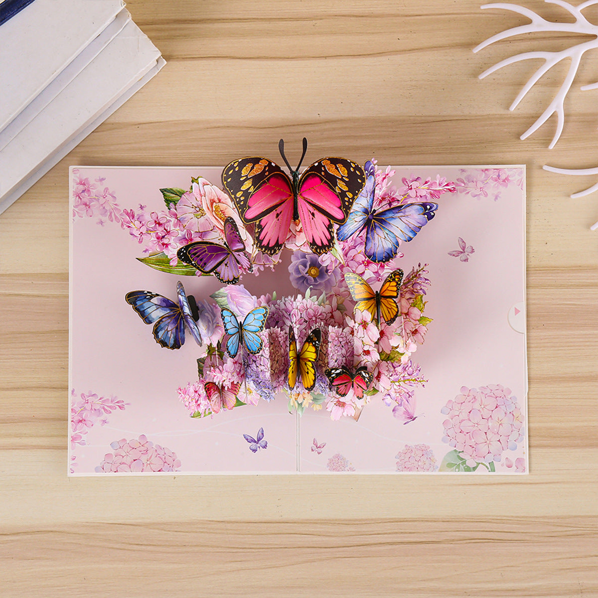 Creative 3D Card Folding Pansy Stereoscopic Greeting Cards