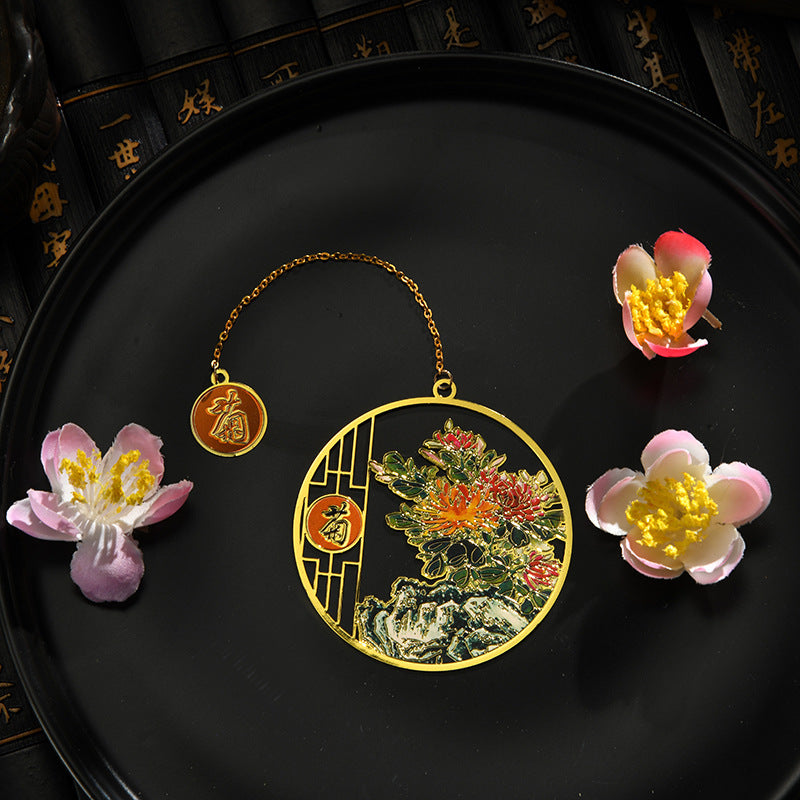 Chinesischer Stil Blume Gott klassisches Lesezeichen Lehrer -Farbgeschenk