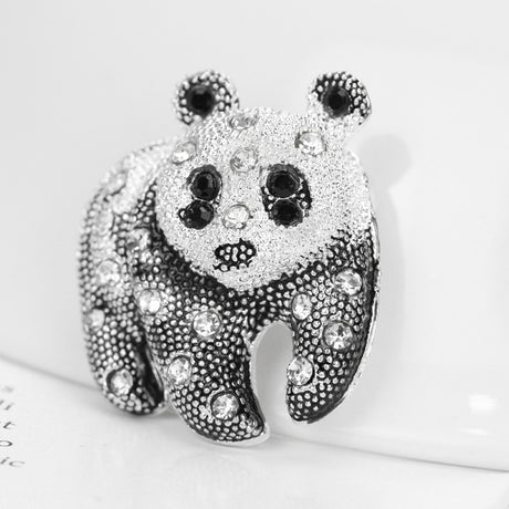 Mit Diamanten besetzte Panda-Brosche Ein-Wort-Brosche-Accessoires