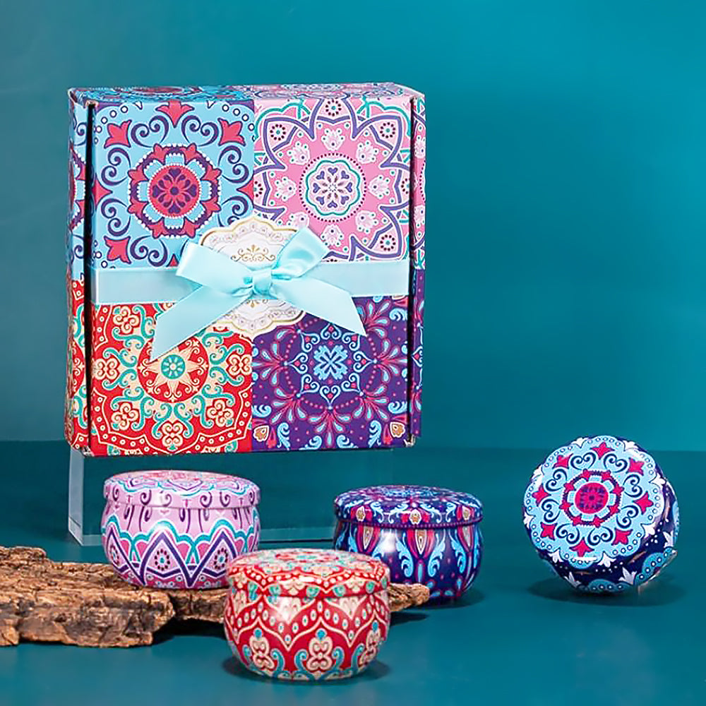 Scented Candle Gift Box with Dried Flowers for Calm and Ambience-1