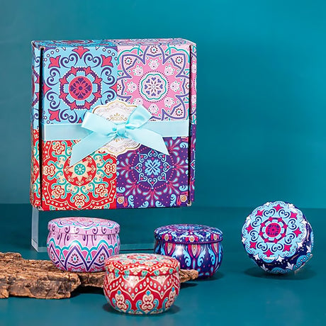 Scented Candle Gift Box with Dried Flowers for Calm and Ambience-1