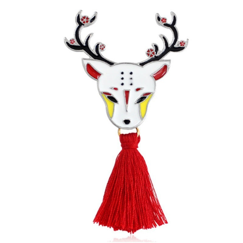 Chinesischer Stil Red Quaste Brosche