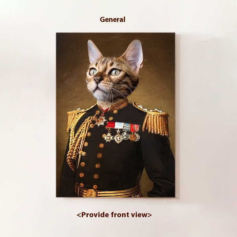 Süßes Haustier in Ölgemälde Katze Hund Kopf benutzerdefinierte Portrait