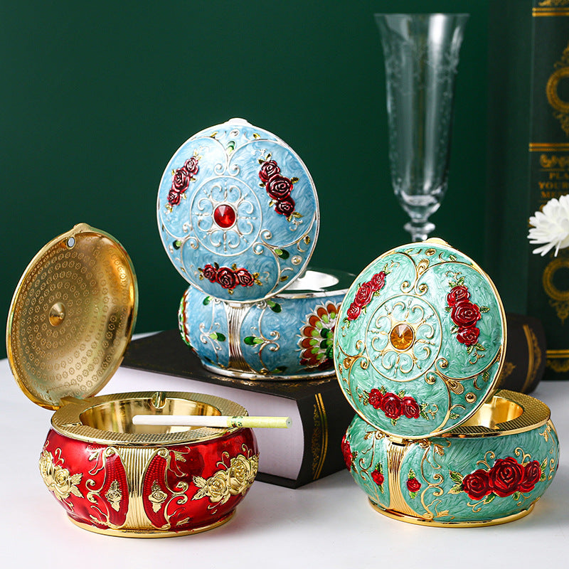 Emaille Color Home Dekoration Chinesischer Stil Windschutz Aschenbecher