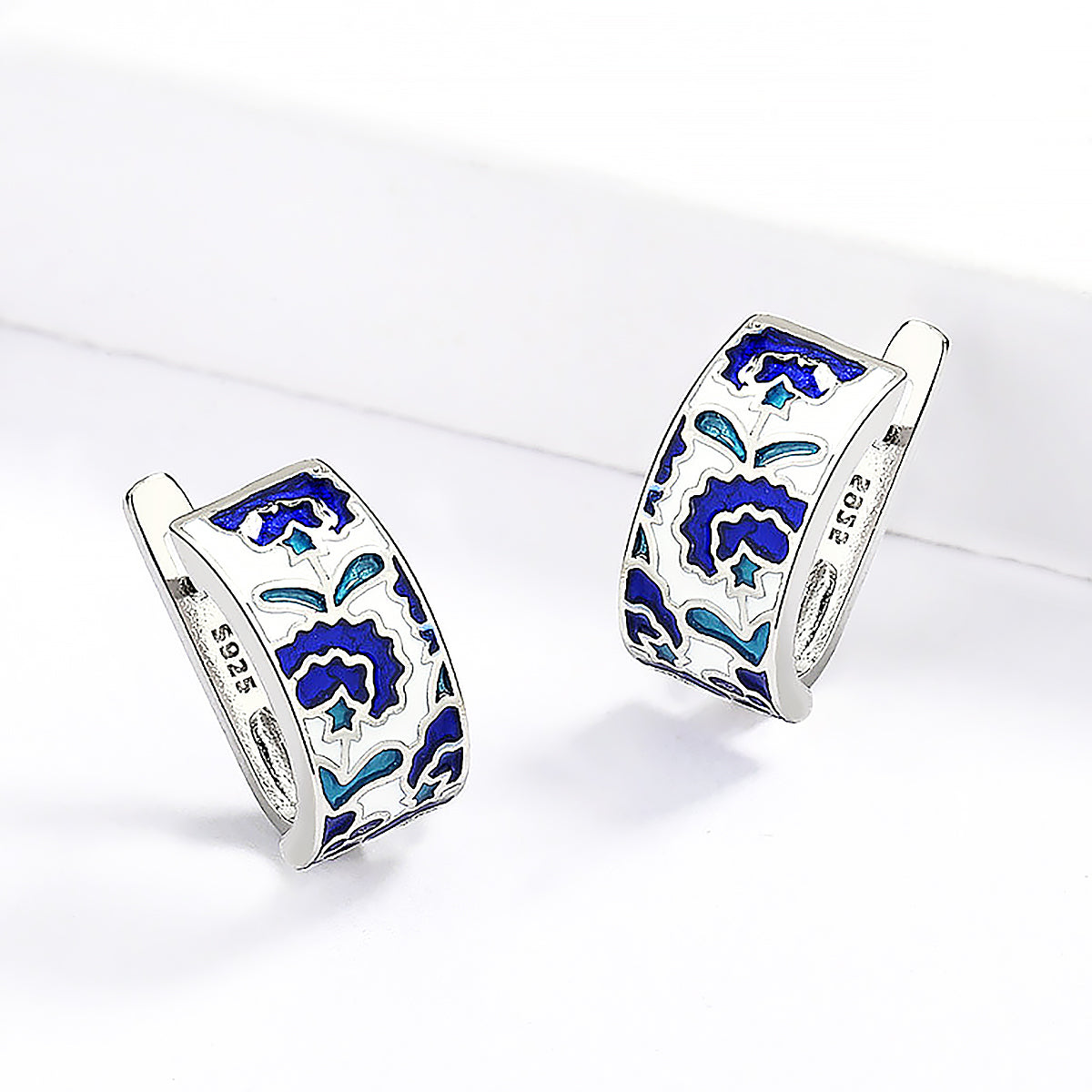 Chinese Style Elegant Retro Floral Stud Earrings for Women-4