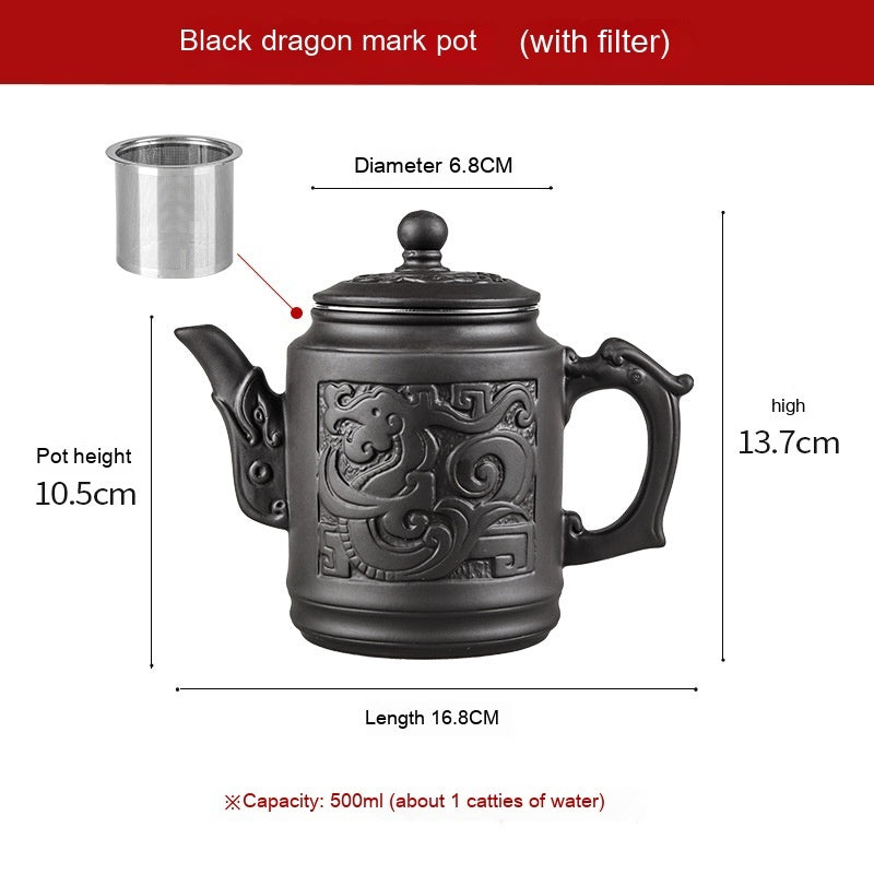 Lila Sandteekannweite Edelstahlfilter Teekanne großer Kapazitätsdufttee