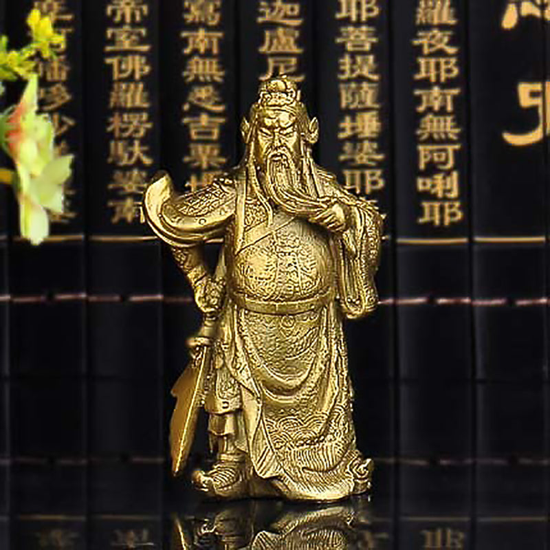 Pure Copper God of Wealth God Statue Metal Craft Decoration