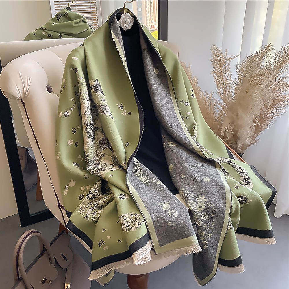 Air-Conditioning Shawl Cotton Wrap Thermal Scarf for Women-3