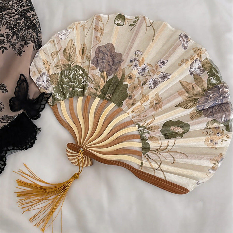 Chinese Bamboo Folding Fan Scallop Design for Cultural Gift Giving-3