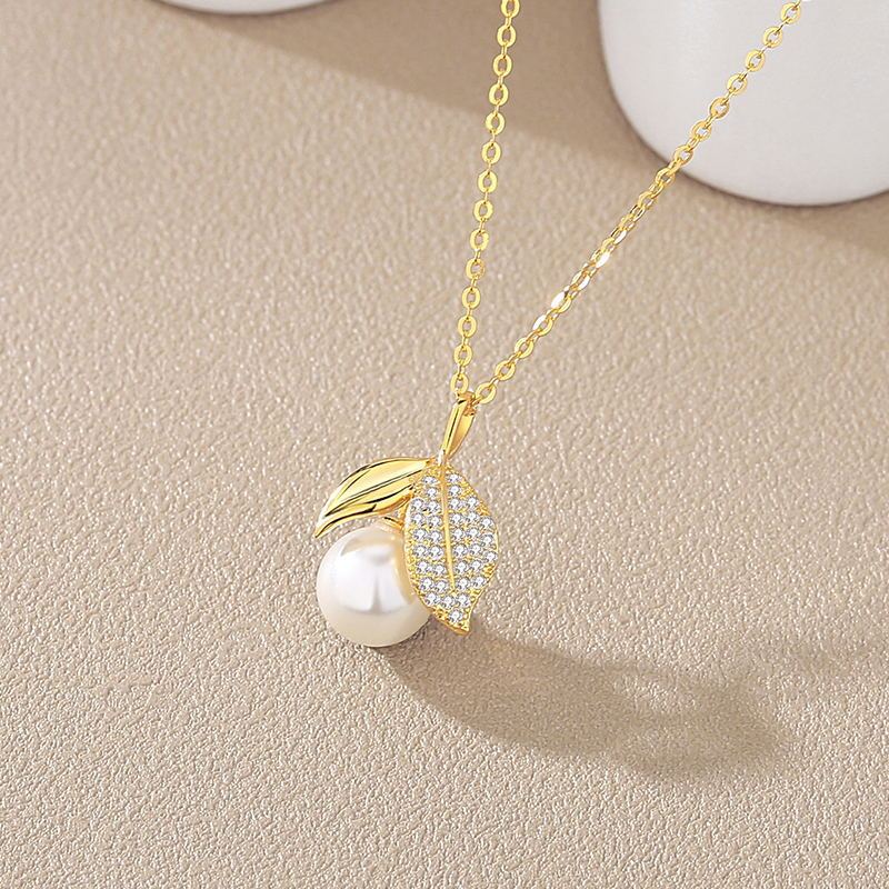 Natural Hotan Jade Blatt Halskette Frau S925 Silber