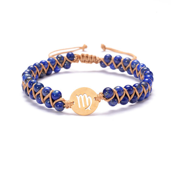 Constellations Handwoven Natural Agate Bracelet-11