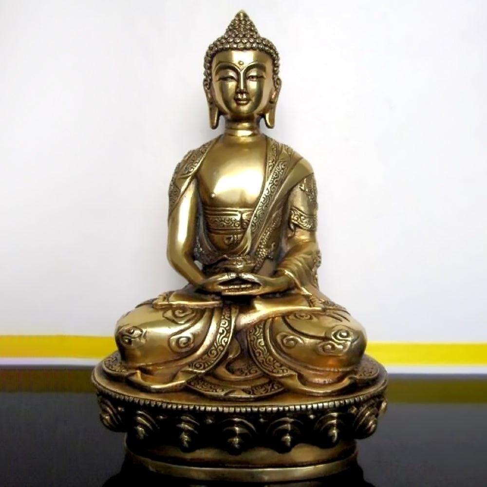 Reines Kupfer Amitabha Buddha Statue -Ornamente