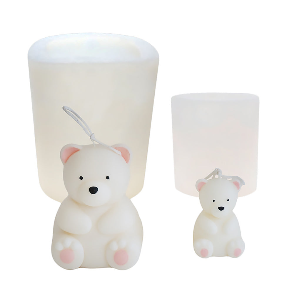 Cute 3D Bear Scented Candle Mold Incense Making Tools-2