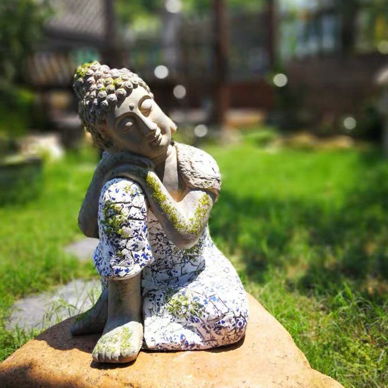 Chinesische Garten Courtyard Villa Buddha Statue -Dekoration