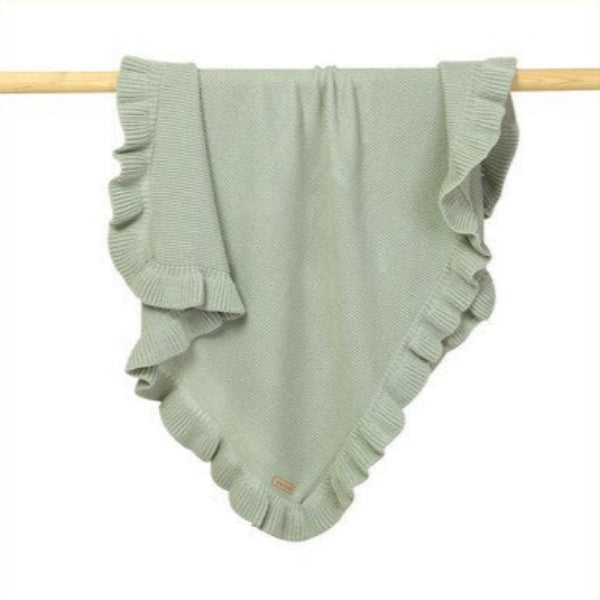 Knitted Baby Blankets Newborn Swaddle Wrap Ruffle