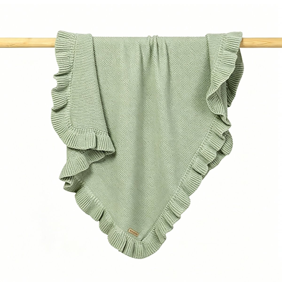 Knitted Baby Blanket Ruffle Newborn Swaddle Wrap All Season-8