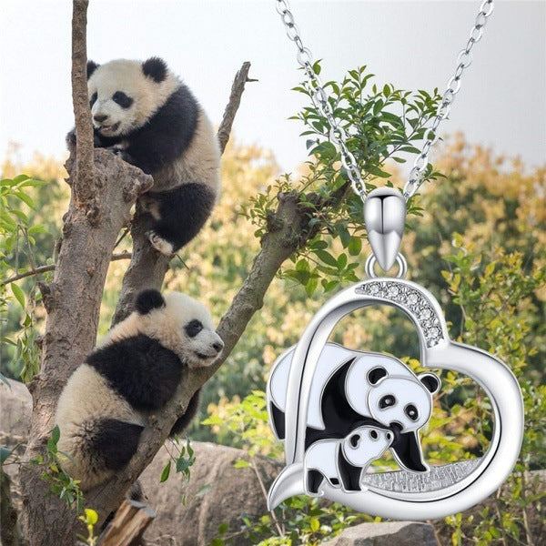 Panda Crystal Halskette