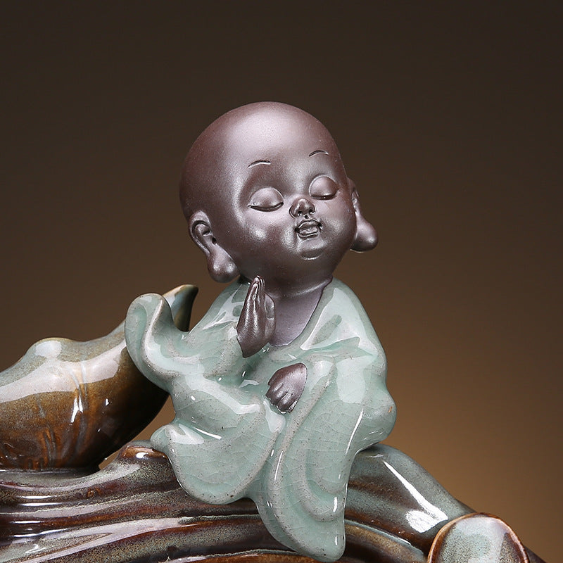 Keramikbrunnen ziehen Wohlstandsdekoration Haushaltsbefeuchter an