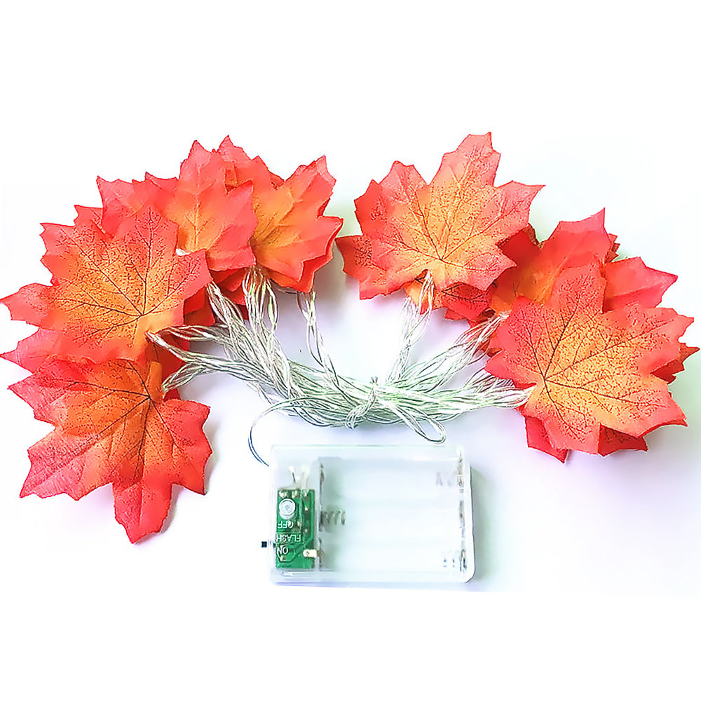 Thanksgiving Pumpkin Maple Leaf String Lights for Fall Home Decor-5