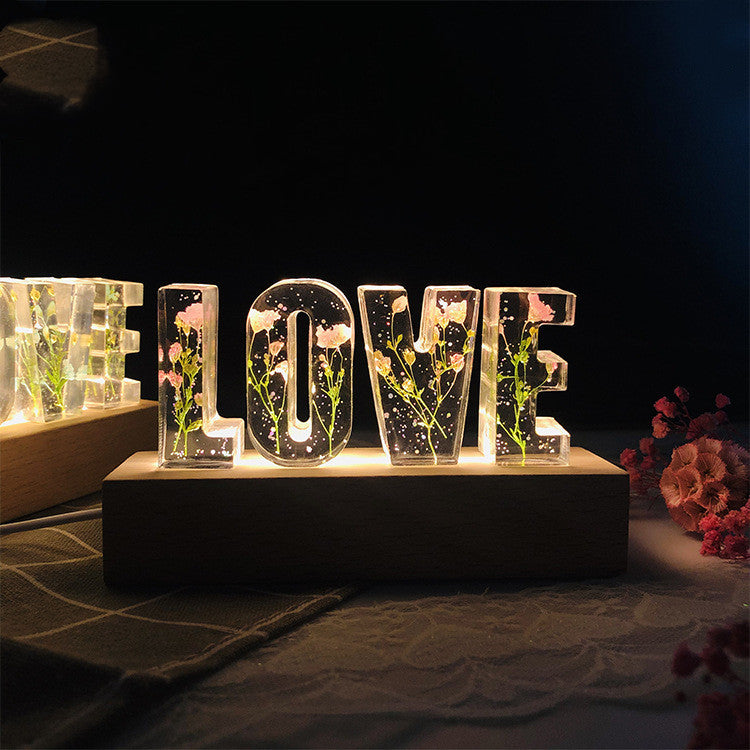 Gifts for the Bride Letters of Eternal Flower Night Light