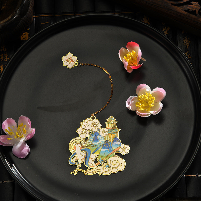 Chinesischer Stil Blume Gott klassisches Lesezeichen Lehrer -Farbgeschenk