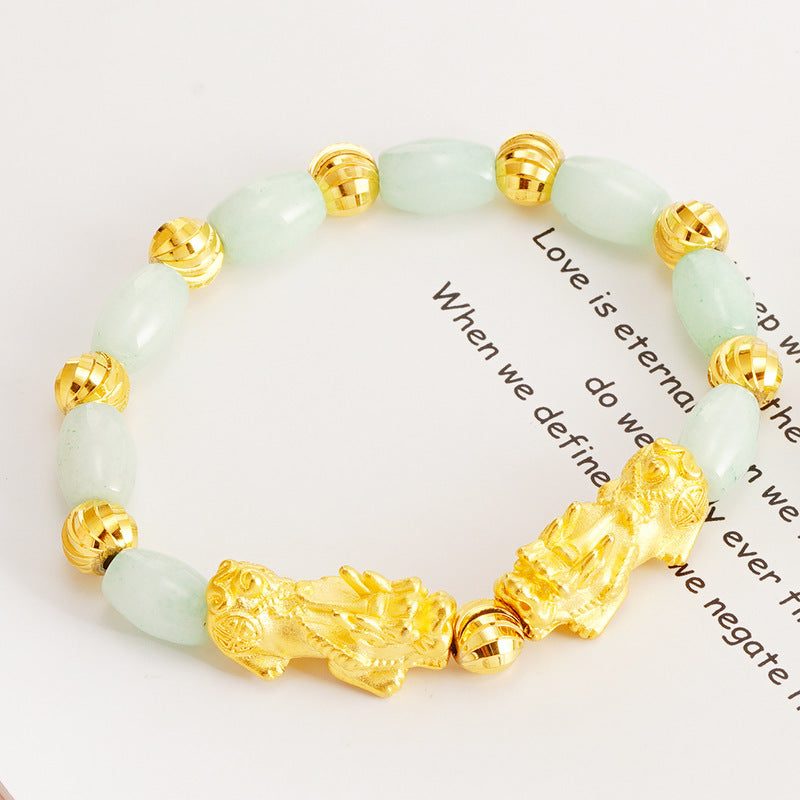 Pixiu Charm Beaded Bracelet Feng Shui Wealth Protection Gift-2
