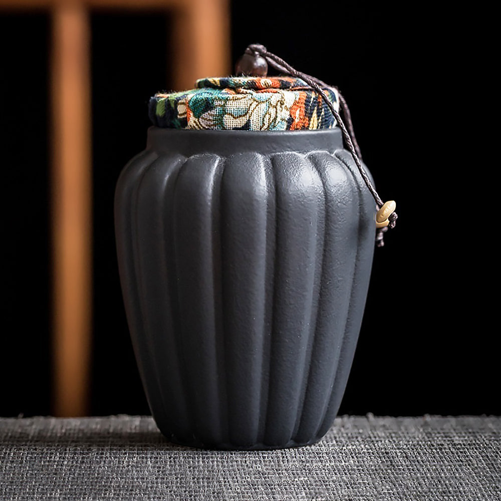 Chinese Ceramic Tea Jar Retro Glaze Kiln Sealed Canister Gift-12