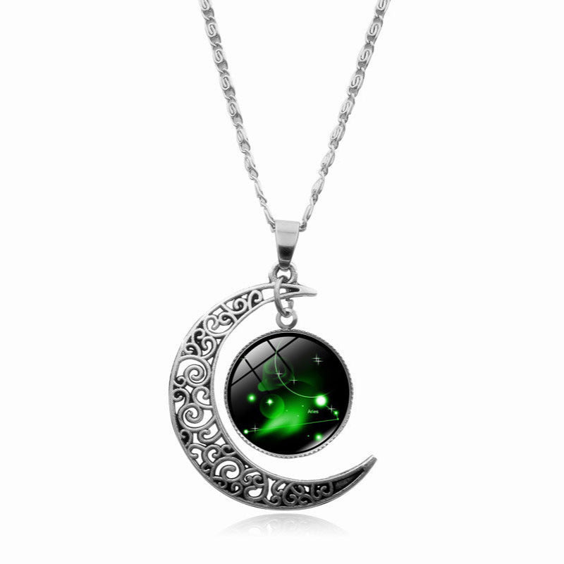 Zodiac Necklace for Women Star Sign Astrology Pendant-13