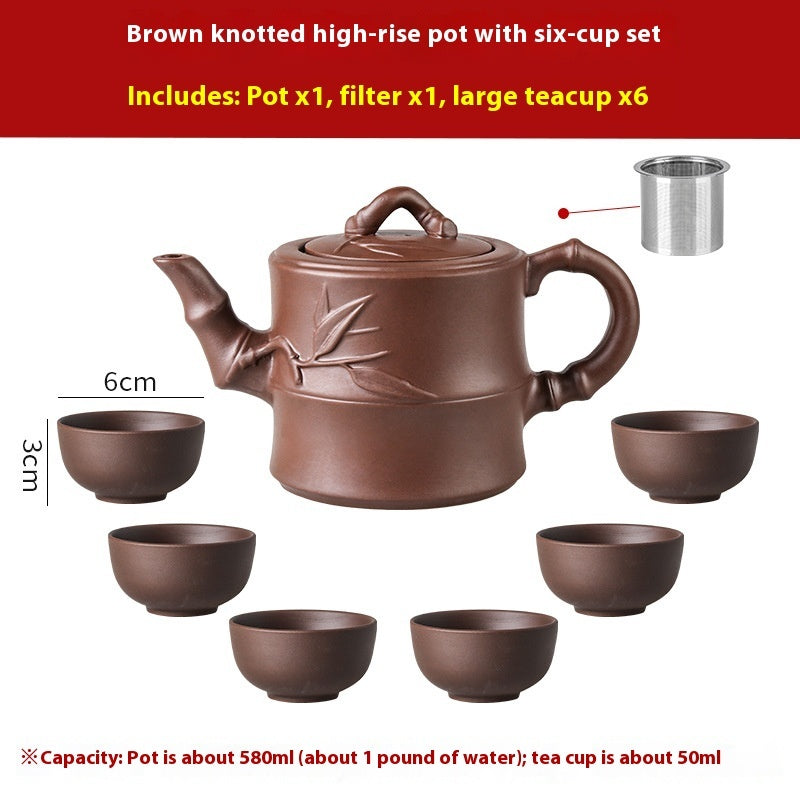 Lila Sandteekannweite Edelstahlfilter Teekanne großer Kapazitätsdufttee