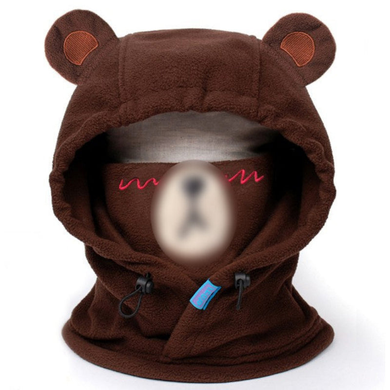Ski Protection Helmet Hat Head Cover Brown Bear Rabbit White Bear Cartoon