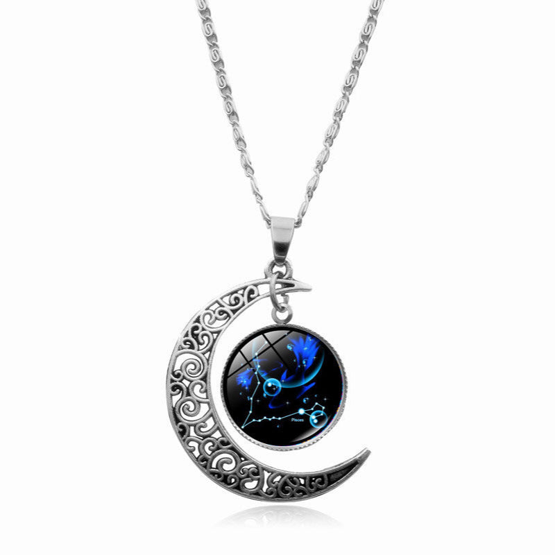 Zodiac Necklace for Women Star Sign Astrology Pendant-8