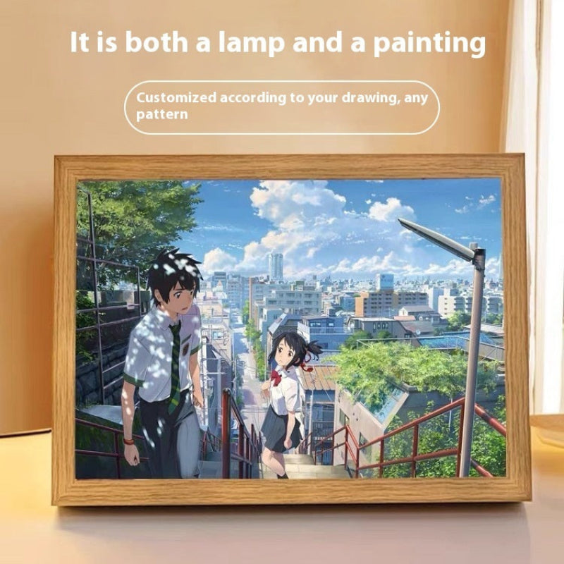 Custom LED Light Painting Personalized Photo Night Lamp Gift-2