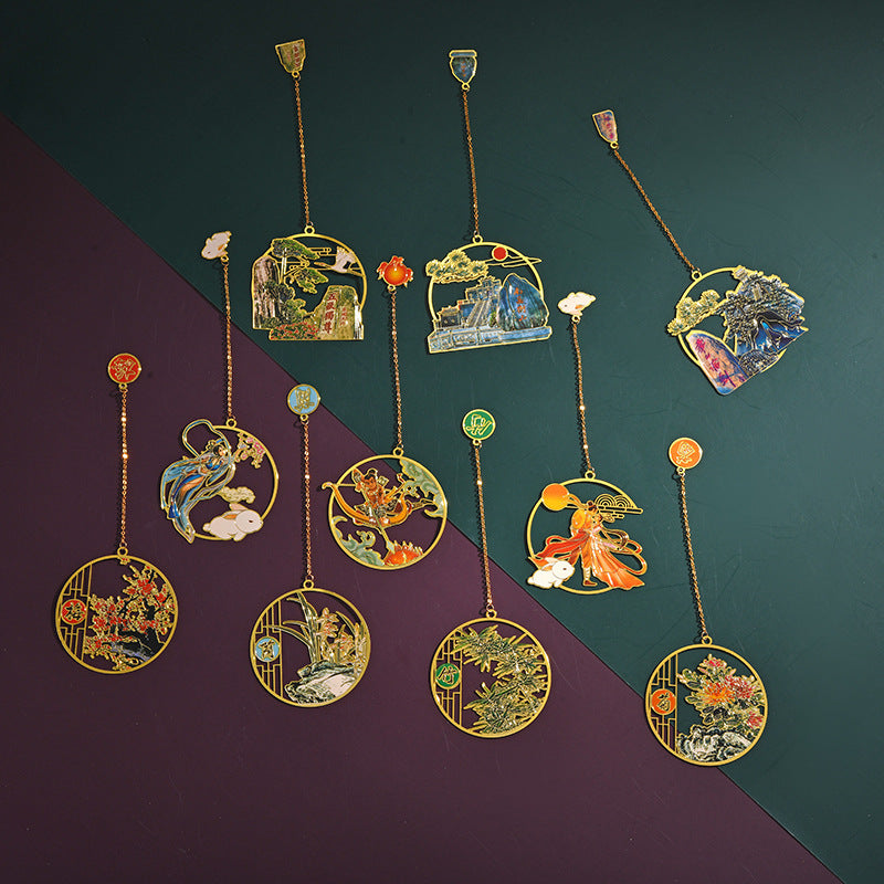 Chinesischer Stil Blume Gott klassisches Lesezeichen Lehrer -Farbgeschenk