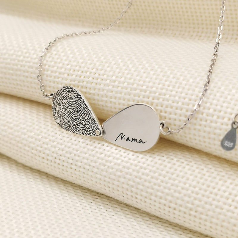 Sterling Silver Couple Necklace Custom Text