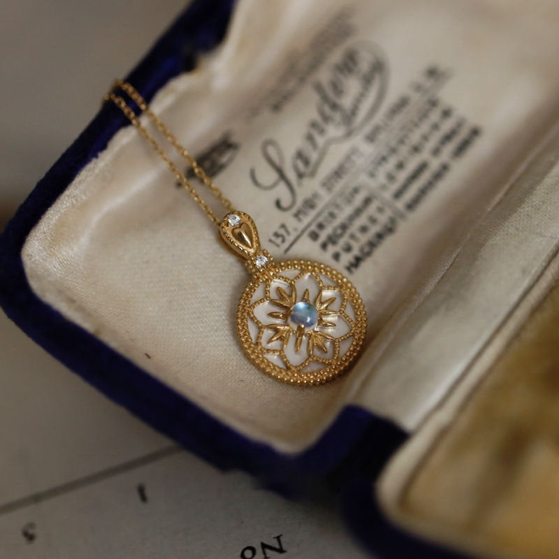 Modetrend chinesischer Stil weißer Mustermondkette chinesischer Stil