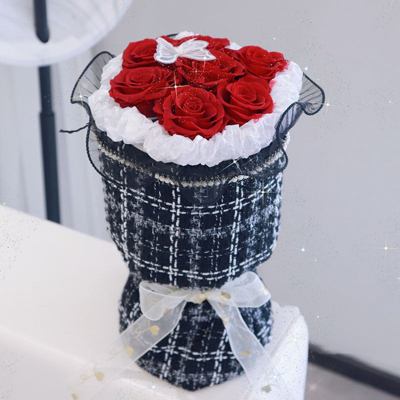 Geschenke für Lehrer 7 Rosen Strauß Muttertagsgeschenke