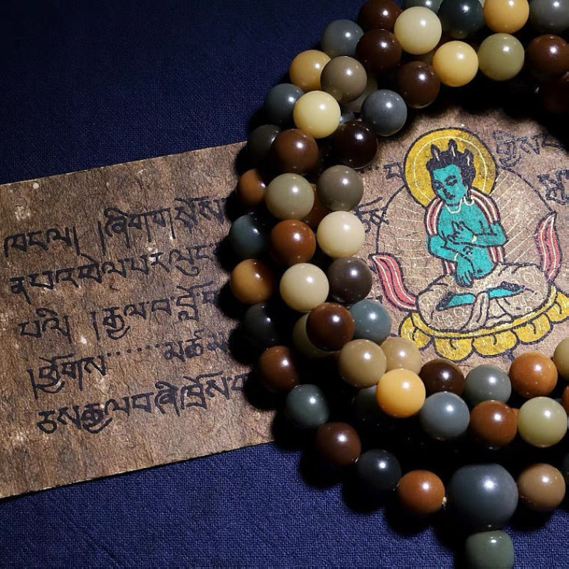 Natürliche alte materielle Bodhi -Samenwurzel Buddha Perlen 108 Männlich